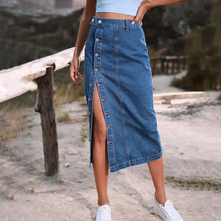 Skovae | Elegant Jeansnederdel