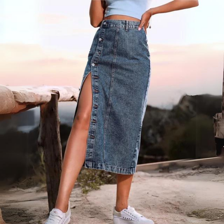 Skovae | Elegant Jeansnederdel