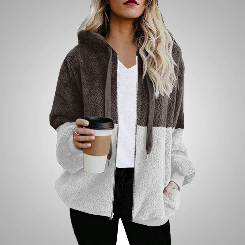 Stilla | Varmer Teddy-hoodie-strikjakke til kvinder