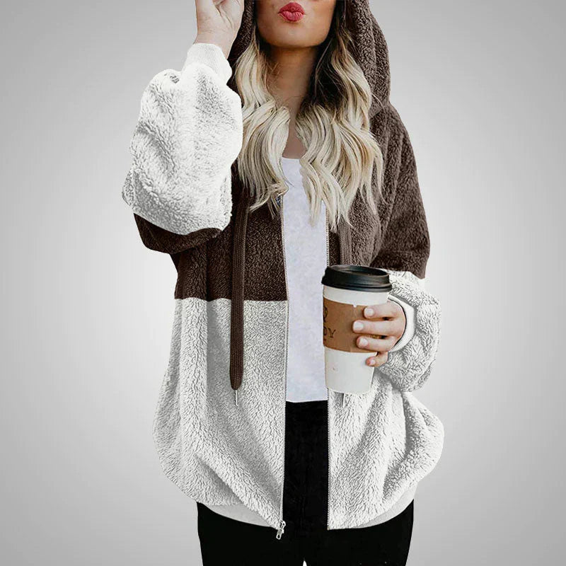Stilla | Varmer Teddy-hoodie-strikjakke til kvinder