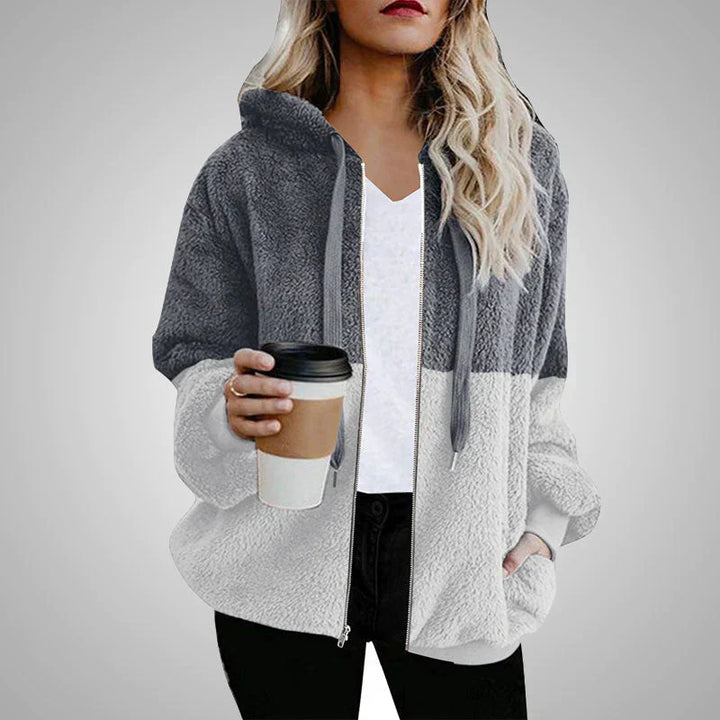 Stilla | Varmer Teddy-hoodie-strikjakke til kvinder