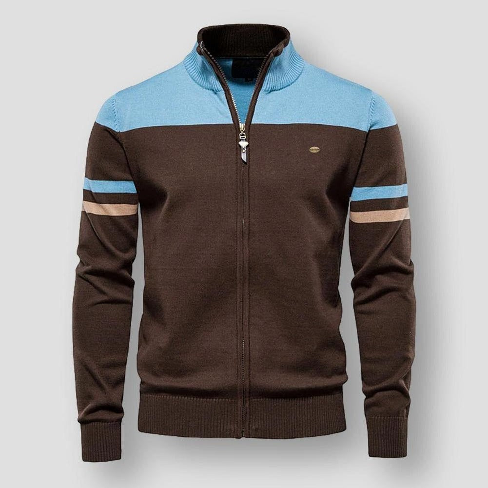 Stilla | Herrers Zip-Up Farveblokjakke