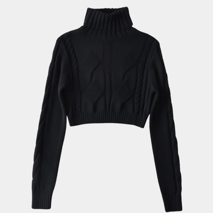 Stilla | Afgrøde Rullekrave-Sweater til Damer