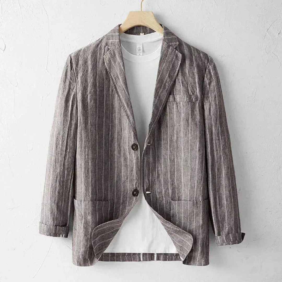 Stilla | Stribet Linned Blazer