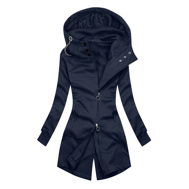 Stilla | afslappet Slim-Fit Hoodie Rullekravejakke