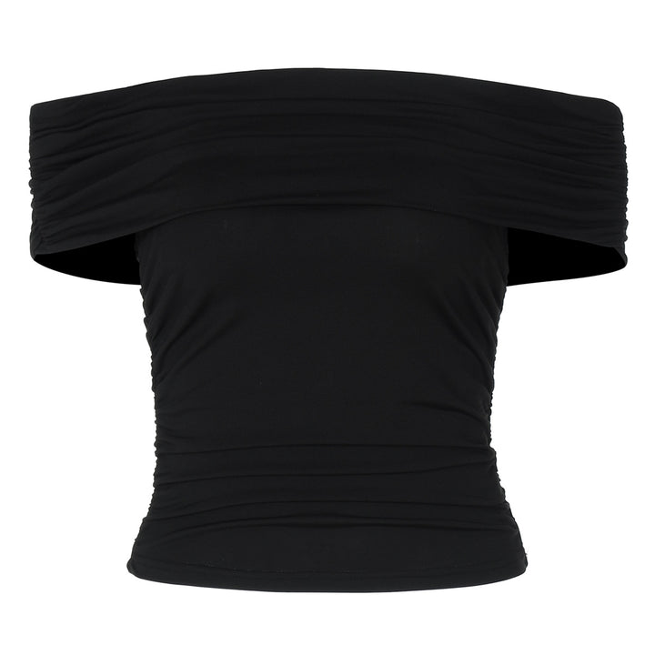 Dame Figurbetont Off-Shoulder Top i elastisk materiale Stilla