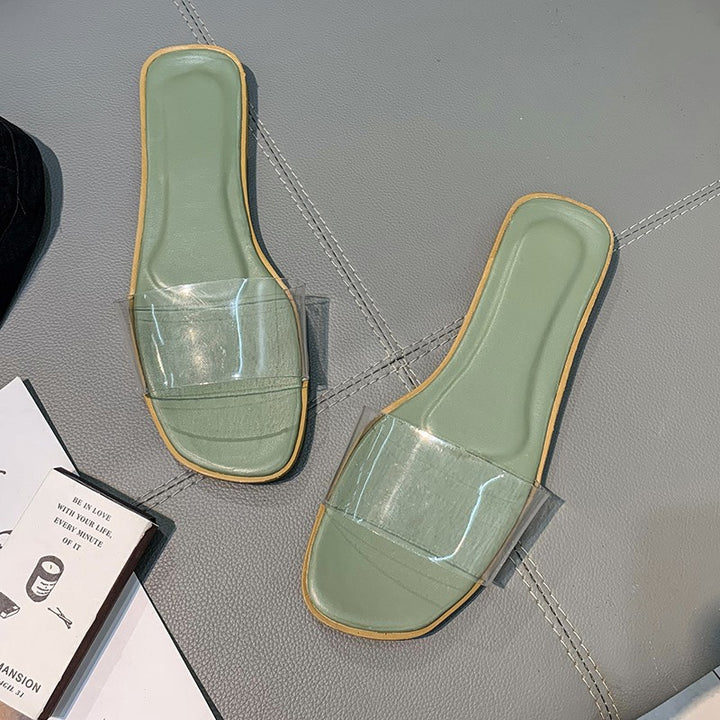 Dame Mules med gennemsigtig remførsel og ergonomisk sål Stilla