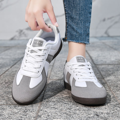 Unisex nan urbaner Tennis-Sneaker med velourslæder-overlays, polstret hælkant og vulkaniseret gummisål Skovae