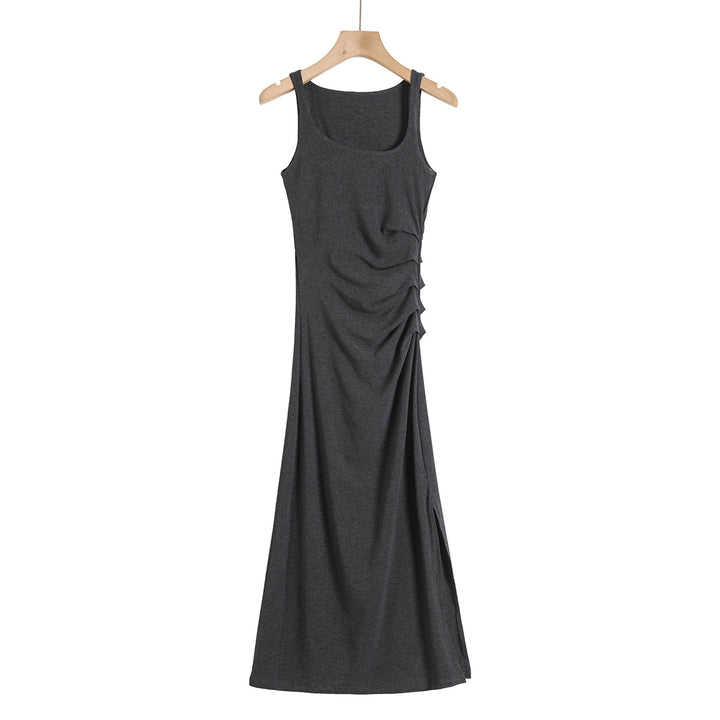 Dame Maxikjole med sidelæg og moderne snit Stilla