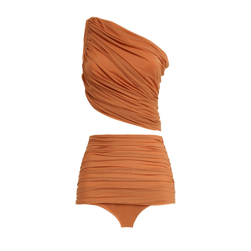 Dame badeoutfit med asymmetrisk design Skovae