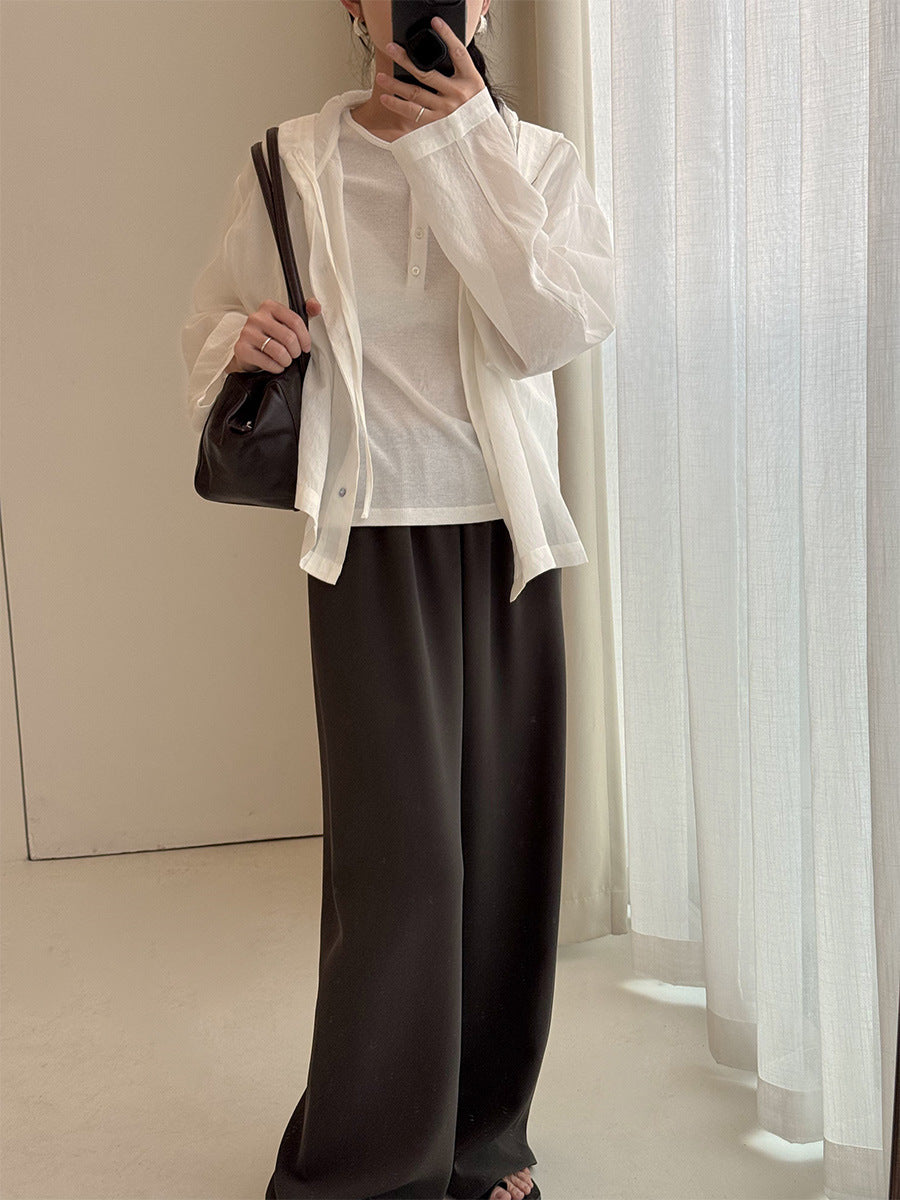 Dame bred culotte med elastisk talje og elegant snit Stilla