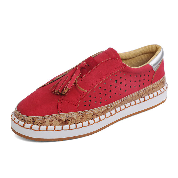 Dame sneakers i luftig design med mode pompom-detaljer og skridsikker sål Stilla