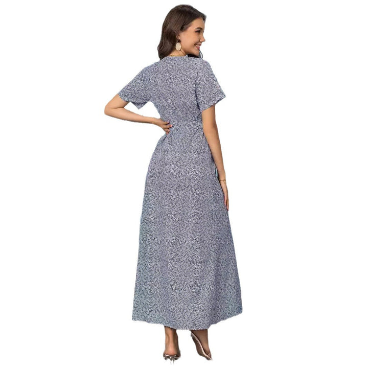 Dame Floral Print Maxi Wrap Kjole Stilla