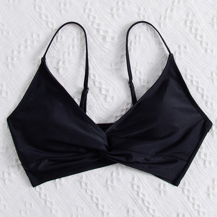 Dame sommerlig Bralette-bikinioverdel med elegant twist-detail Skovae