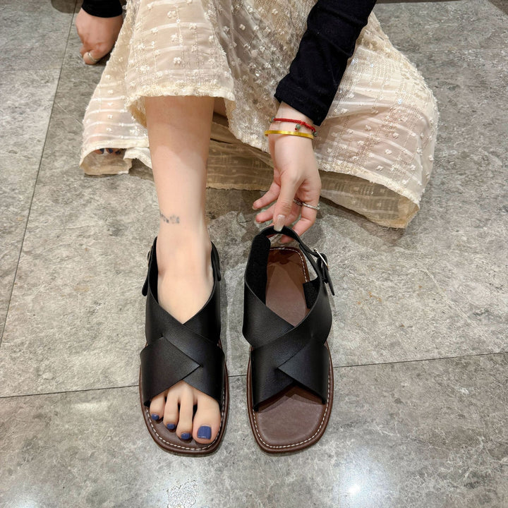 Dame Trendy Tåseparator-sandaler med elegant rem-design Stilla