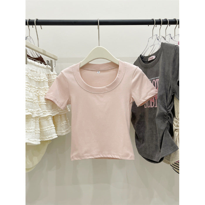 Femme Kortærmet Rundhalset Bomulds T-shirt Stilla