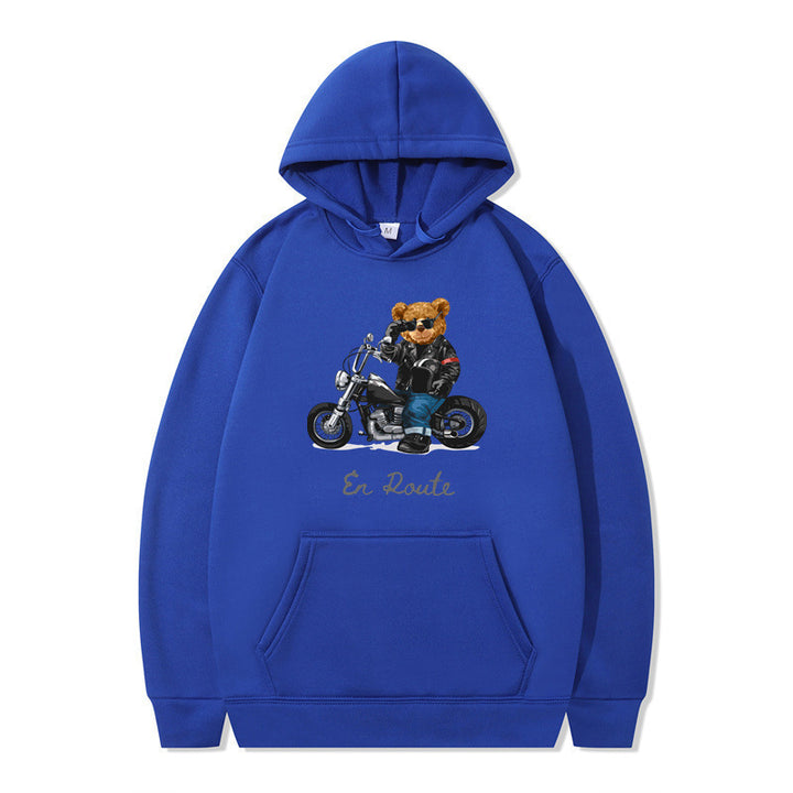 Dame hoodie med unikt bjørne design og afslappet pasform Skovae