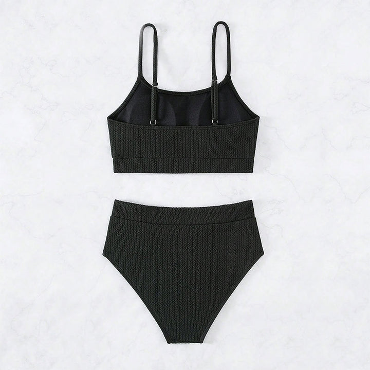 Dame Cropped Top og højskårne bikini-trusser Skovae