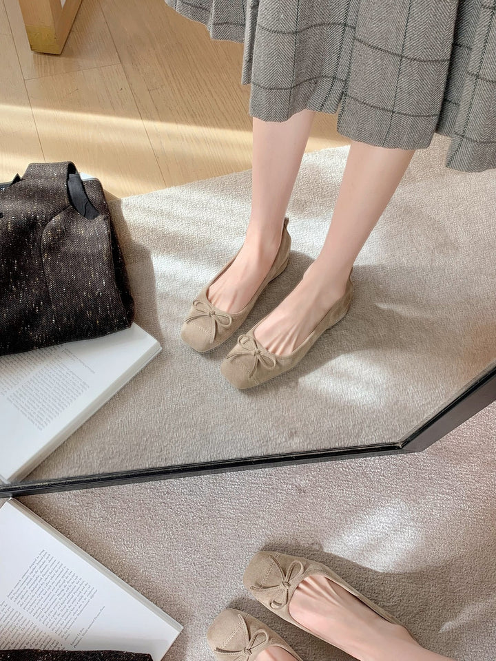Kvinder Ballerina Flats i dyreprint med sløjfe-detalje Stilla
