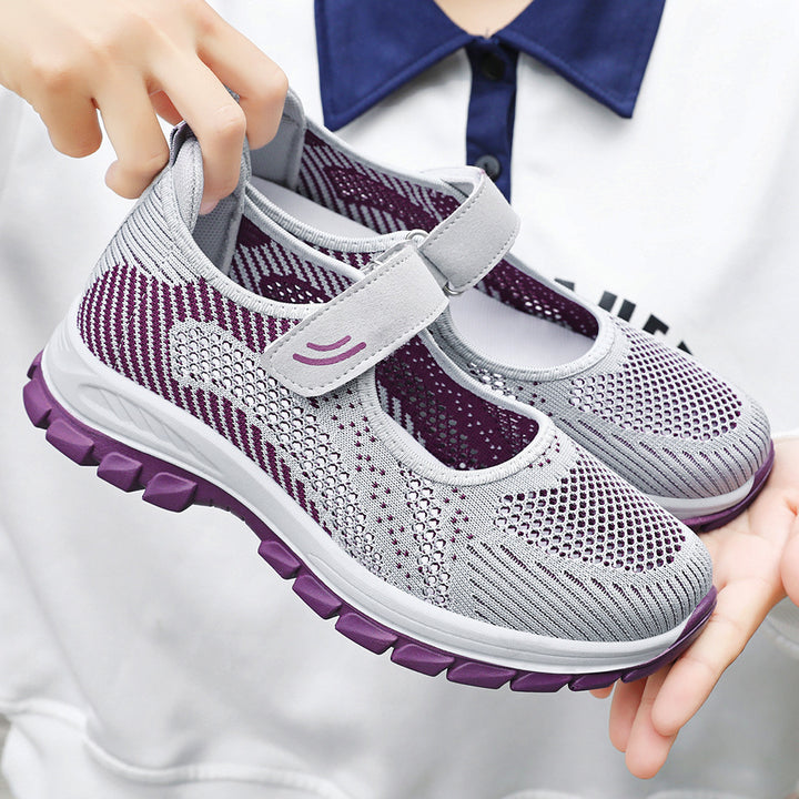 Dame Sporty Velcro Sneakers med åndbart overmateriale Stilla