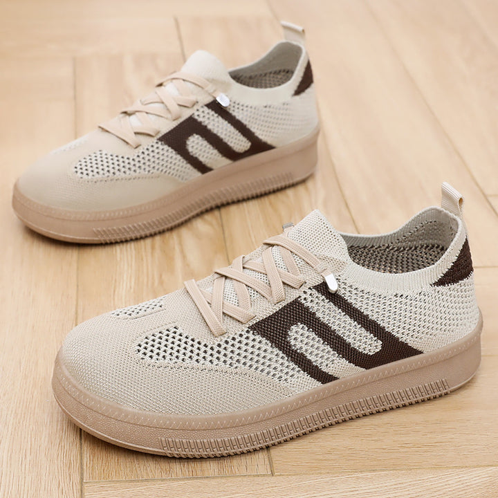 Femme Åndbare Strik Snørebånd Sneakers Stilla