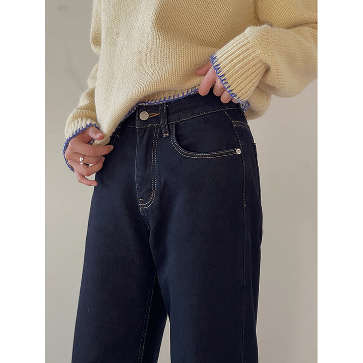 Dame afslappet sweater med moderne krave og struktureret design Stilla