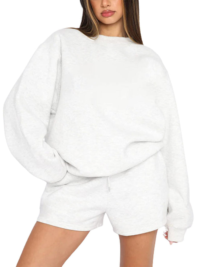 Kvinders Casual Sweater og Shorts Sæt Skovae
