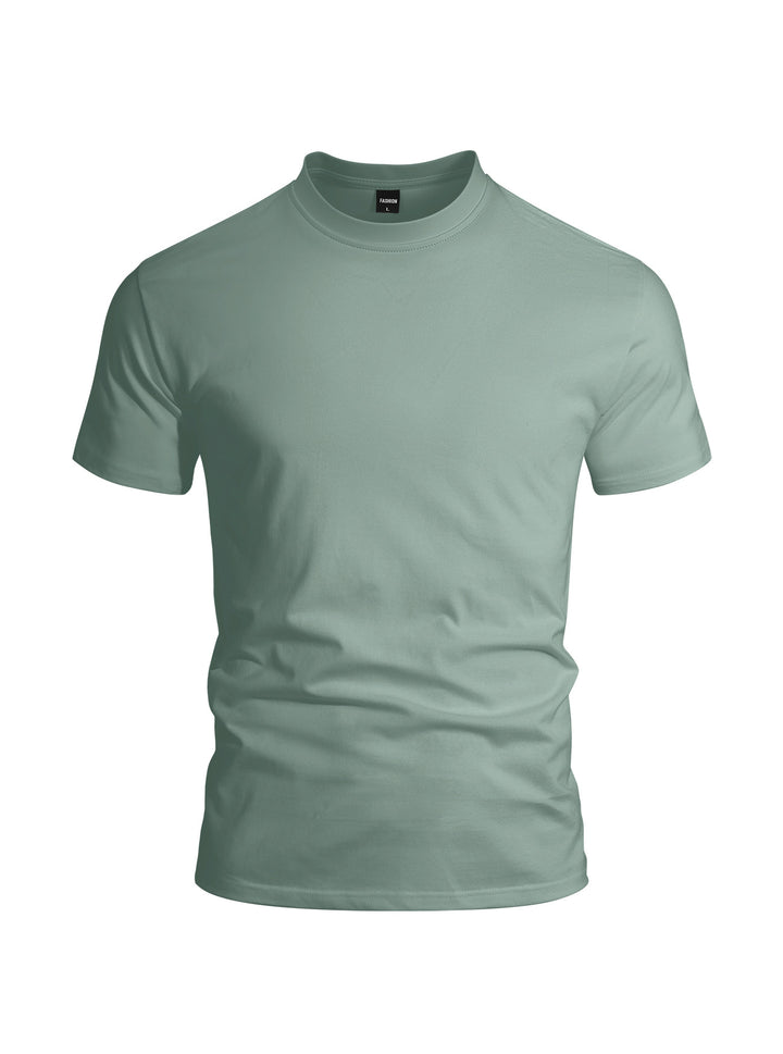Herrer nan en tætsiddende Rundhalst T-shirt i Singlejersey med forstærket nakke. Skovae