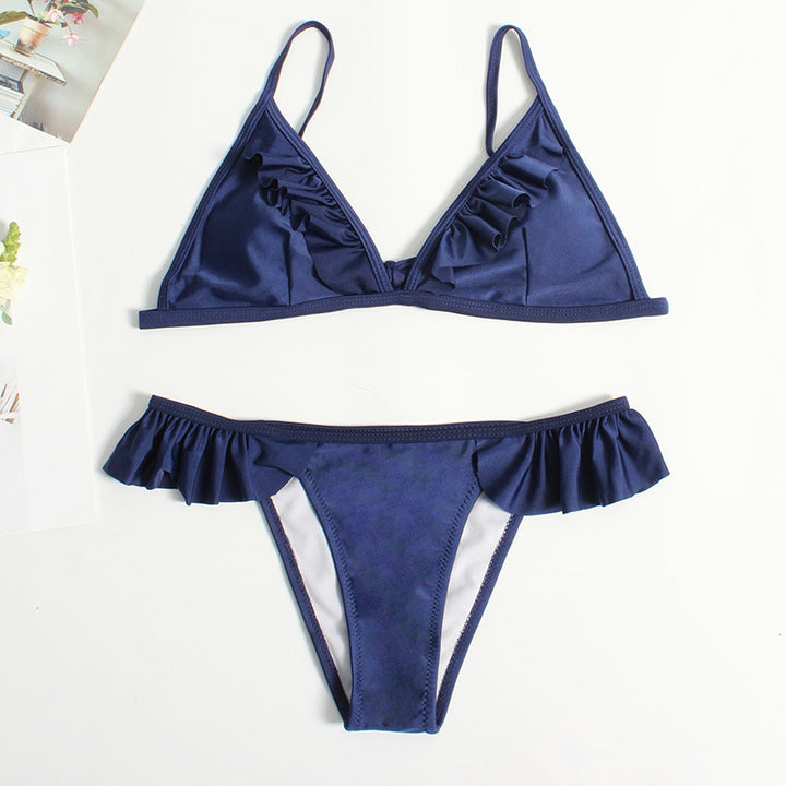 Dame Triangel-Bikini med Rüschen Skovae
