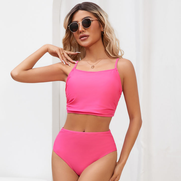 Dame Bikini-sæt med høj talje og moderne crop-top Stilla