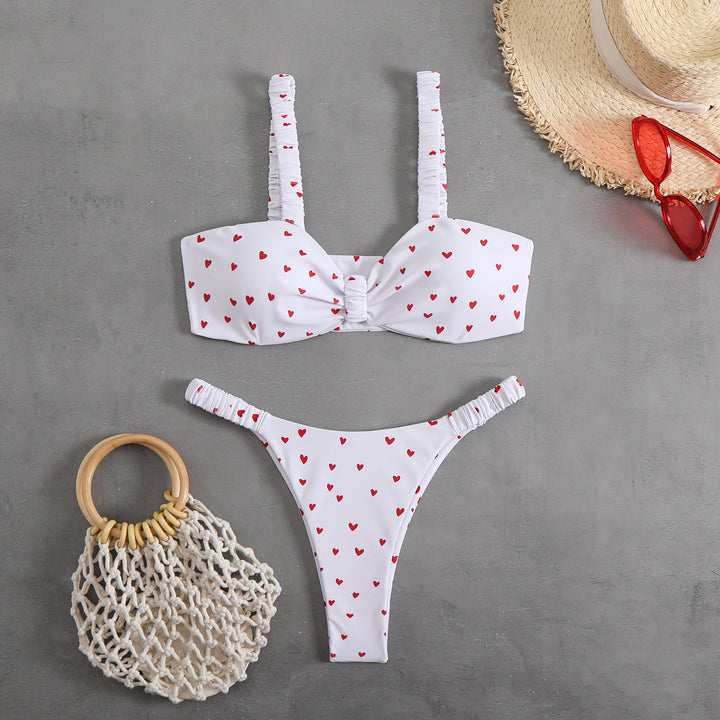 Dame blomsterprint underwire bikini sæt Stilla
