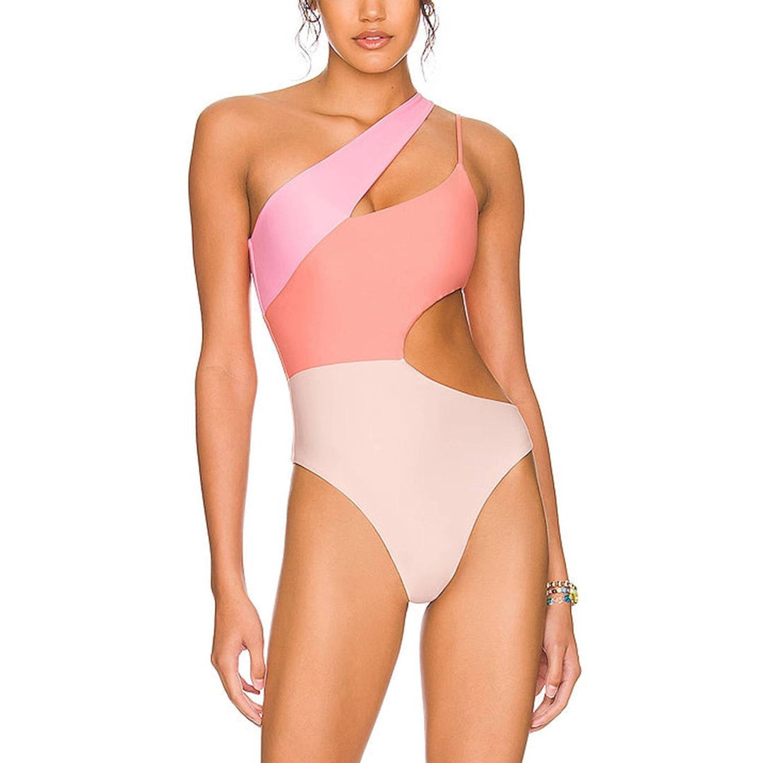 Dame one-piece badedragt med asymmetrisk snit og cut-out-detaljer Stilla