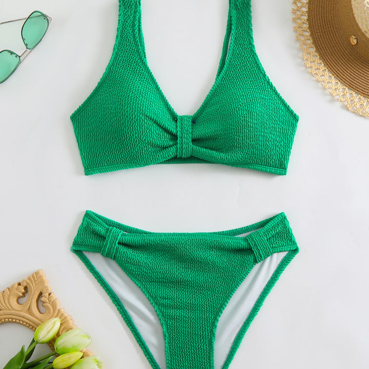 Femme Struktureret Højskåret Bikini-Sæt Stilla