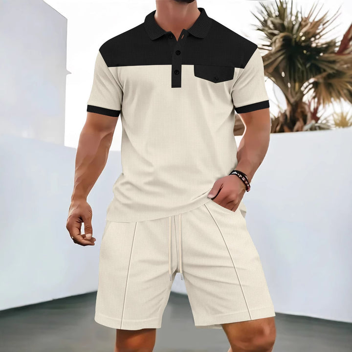 Herrer sports polo shirt med kombineret shorts-design og åndbare egenskaber Stilla