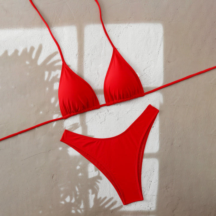 Damer Triangel-bikini med justerbare snørebånd Skovae