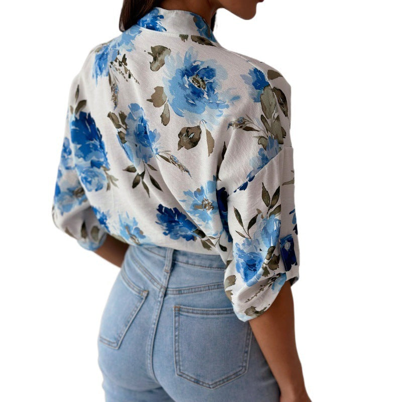 Dame Relaxed Fit Floral Print Bluse Stilla
