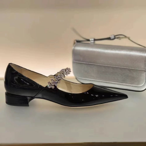Dame elegante spænde pumps med funklen sten detaljer Stilla