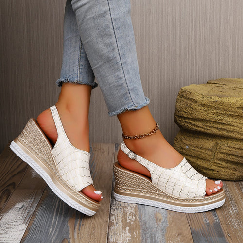 Dame kile-sandaler med flot spænde-design og trendy struktur Stilla
