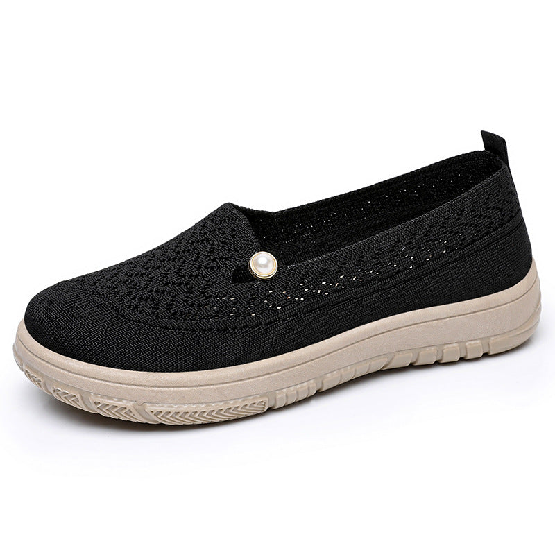 Dame Strik-Slipper med mod fashionable perle og skridsikker sål Stilla