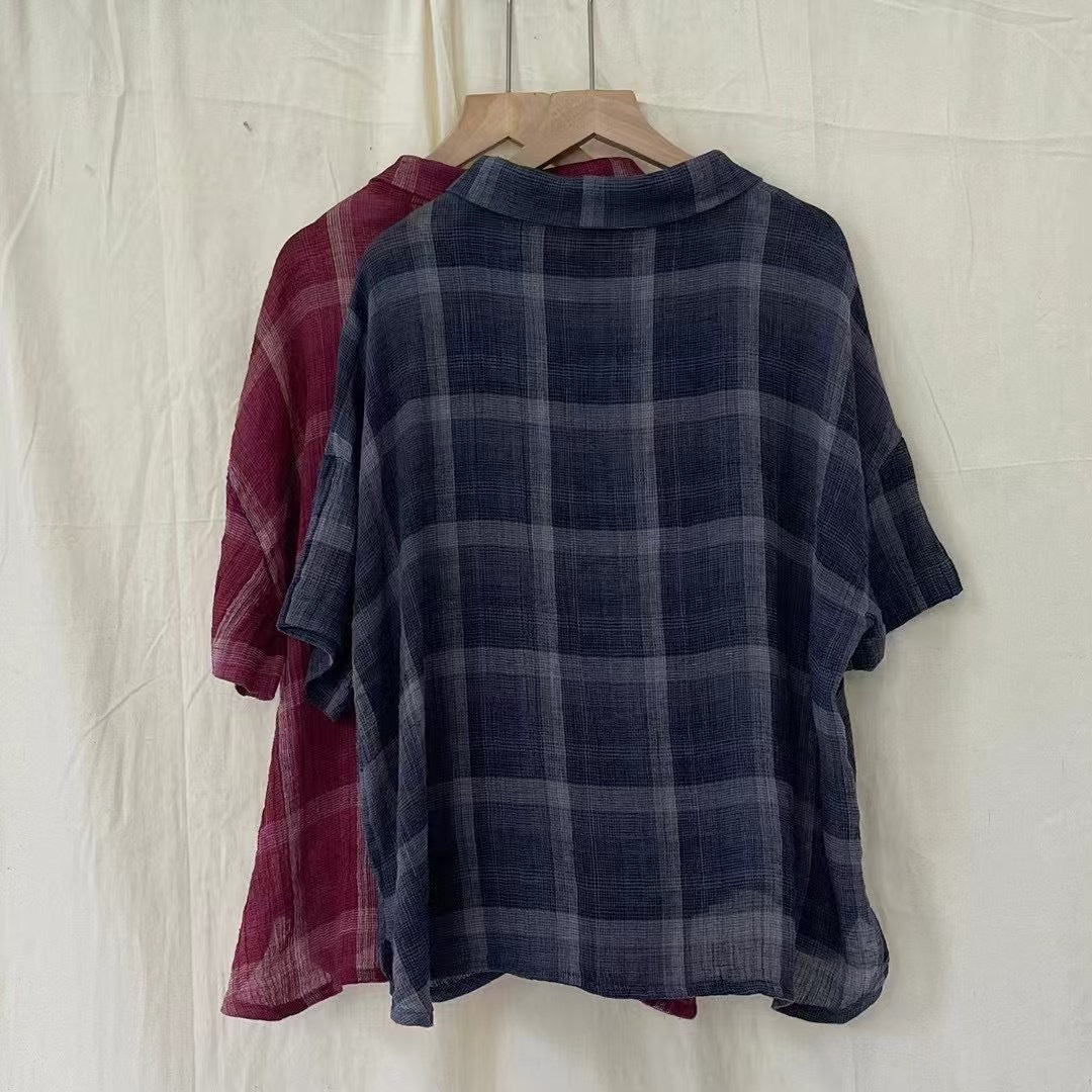 Dame Behagelig Oversized Button-Up Skjorte med Lommer Detaljer Stilla