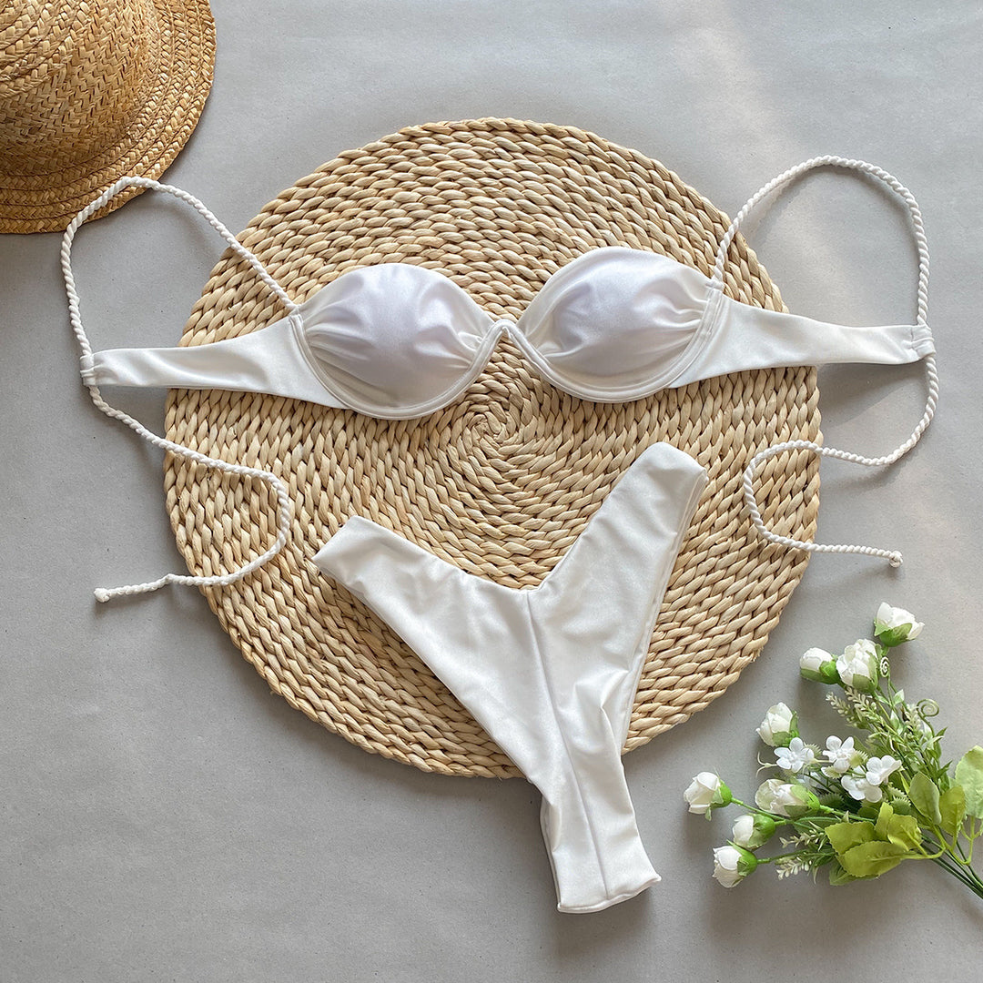 Dame Bikini-sæt med polstret top og justerbare stropper Stilla