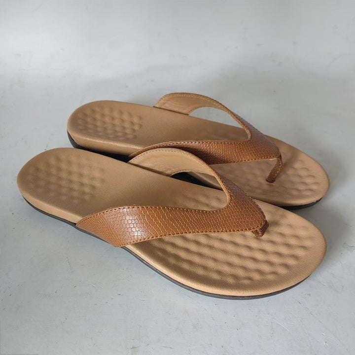 Dame Behagelige Tåsplit Sandaler med struktureret sål Stilla