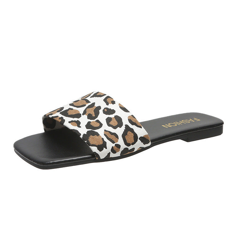Dame Slide-sandaler med elegant leopardmønster og komfortabelt fodbed Stilla
