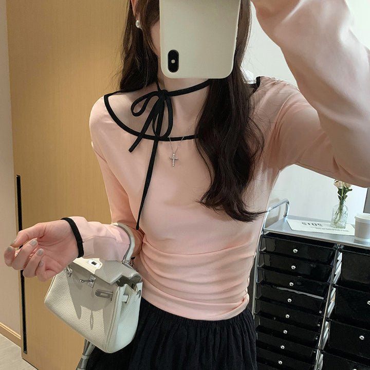 Dame Off-Shoulder Langærmet Top med justerbare stropper Stilla