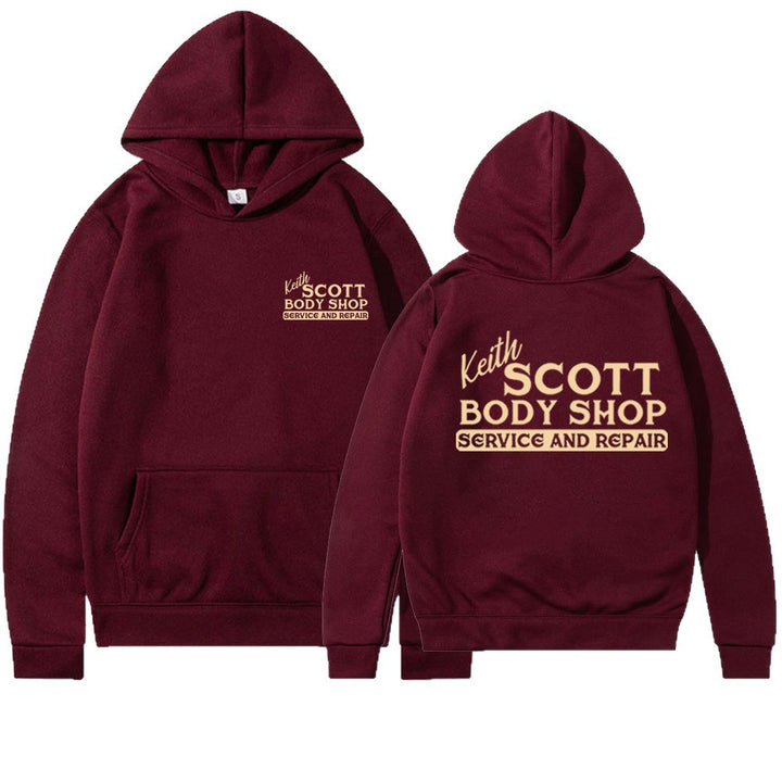 Kvinders hoodie sweatshirt med kreativt print og blødt fleece materiale Skovae