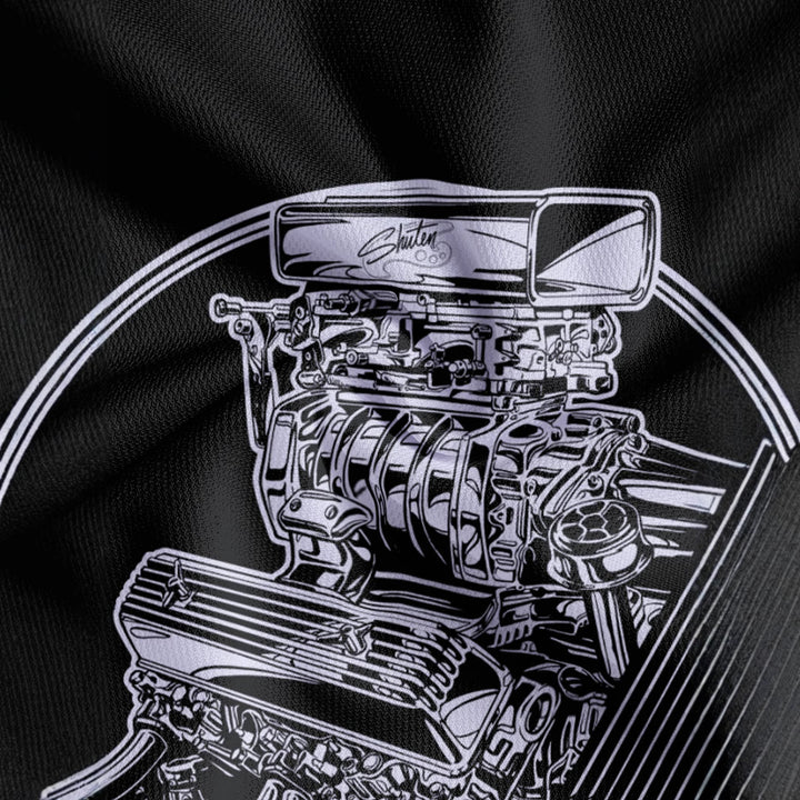 Herren Poloshirt med motorisk grafikdesign og komfortabel pasform Stilla
