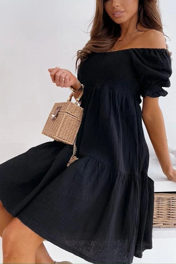 Dame smocked sommerkjole Stilla