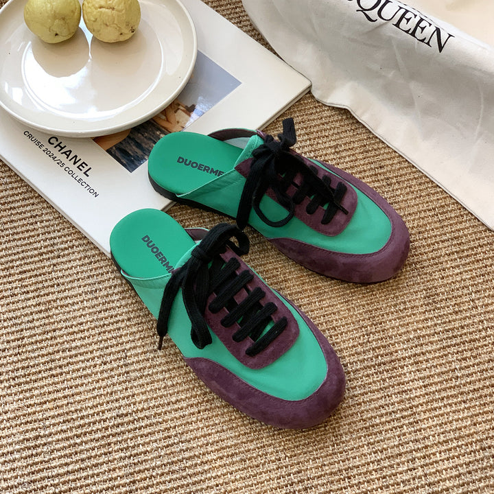 Femme Stilfulde Slip-On Sneakers med innovativt snørredetalje Stilla