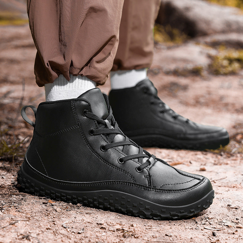 Herren nan urban læder-sneakerboot med polstret skaft og grippy profil sål Skovae