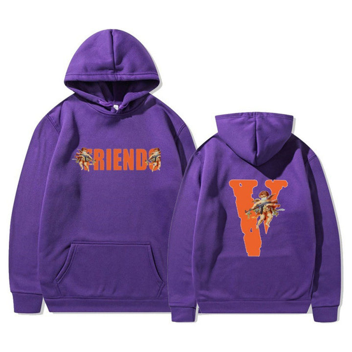 Kvinde hoodie med karakteristisk front- og rygprint Skovae